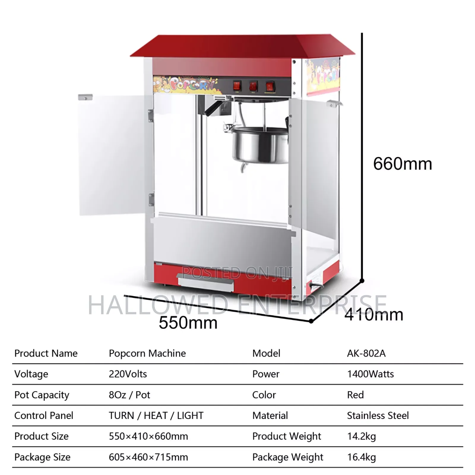 Automatic Commercial Electric Popcorn Machine