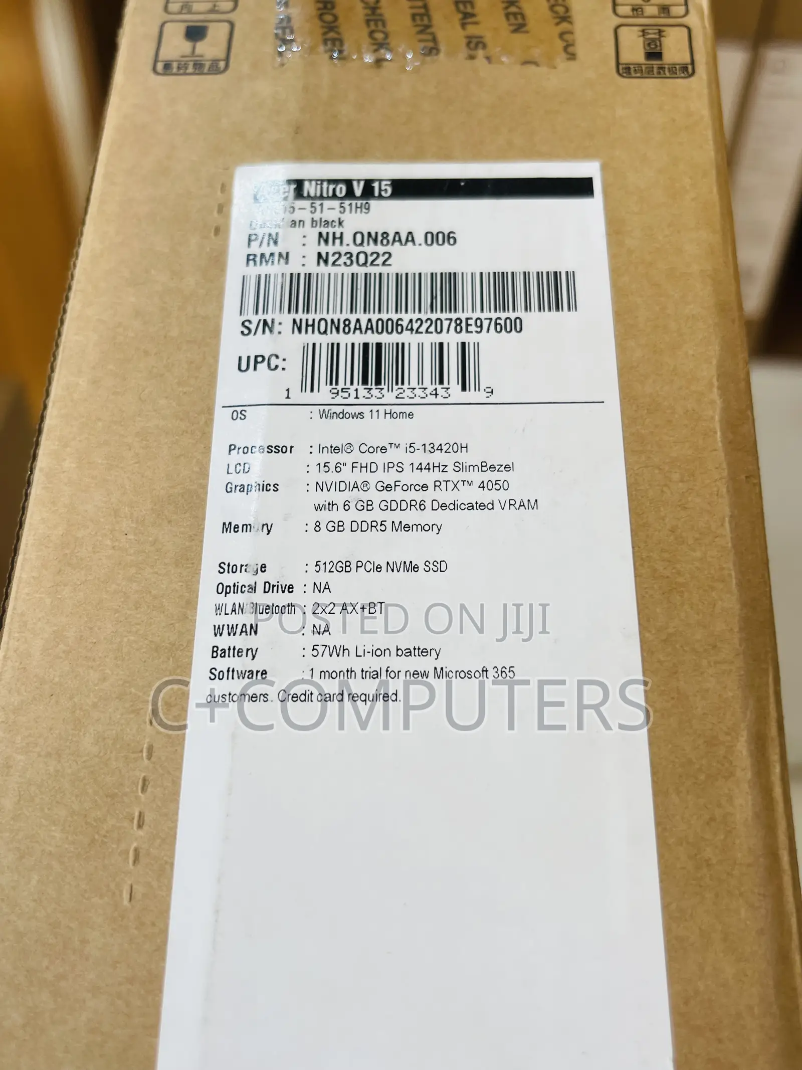 New Laptop Acer Aspire v Nitro 8GB Intel Core I5 SSD 512GB