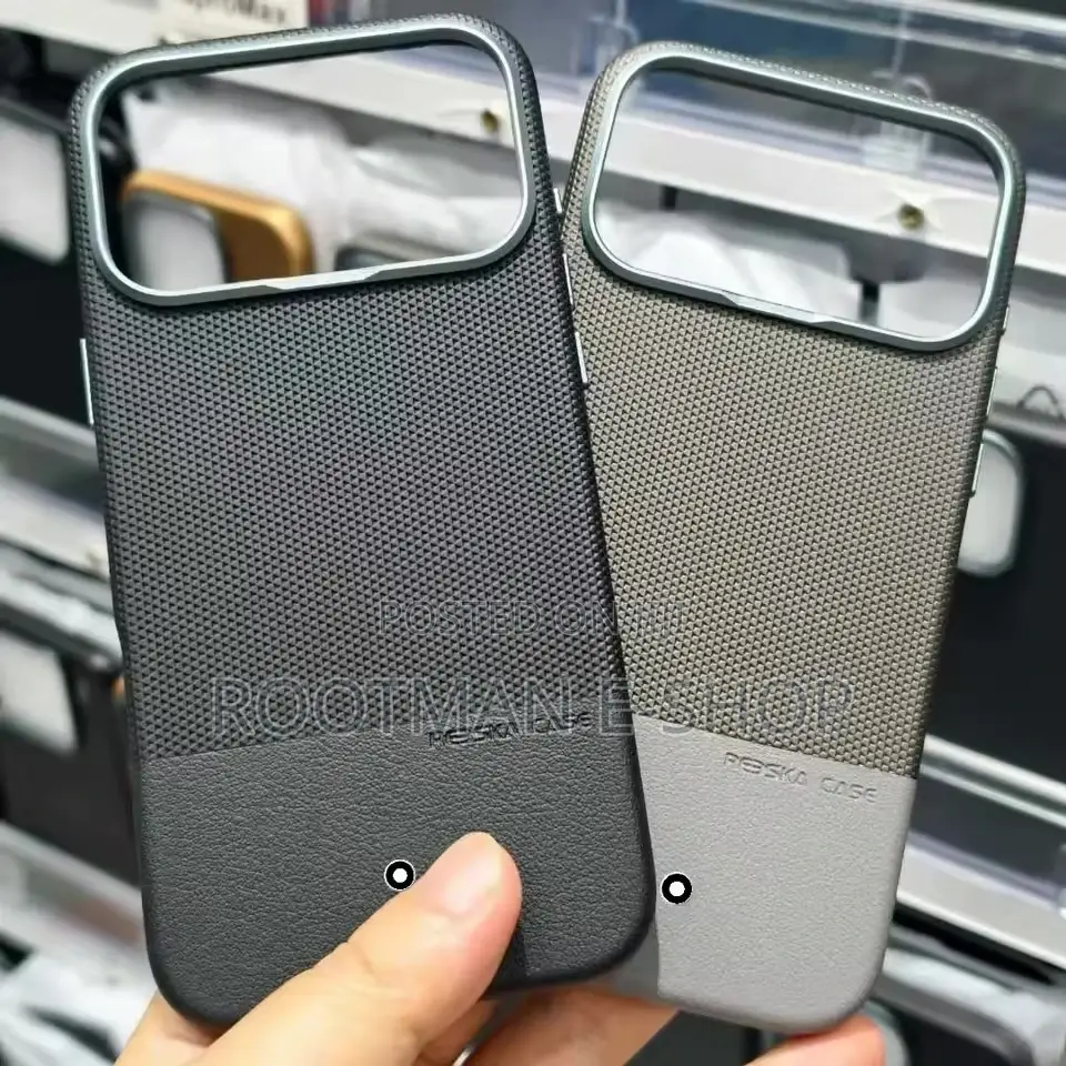 Premium Vegan Leather Shockproof Splice Case for iPhone 17 Pro Max