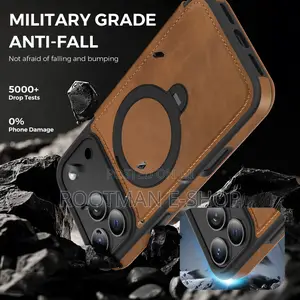 360° Rotating Stand iPhone 17 Pro Case - Magnetic Wireless Charging Pu