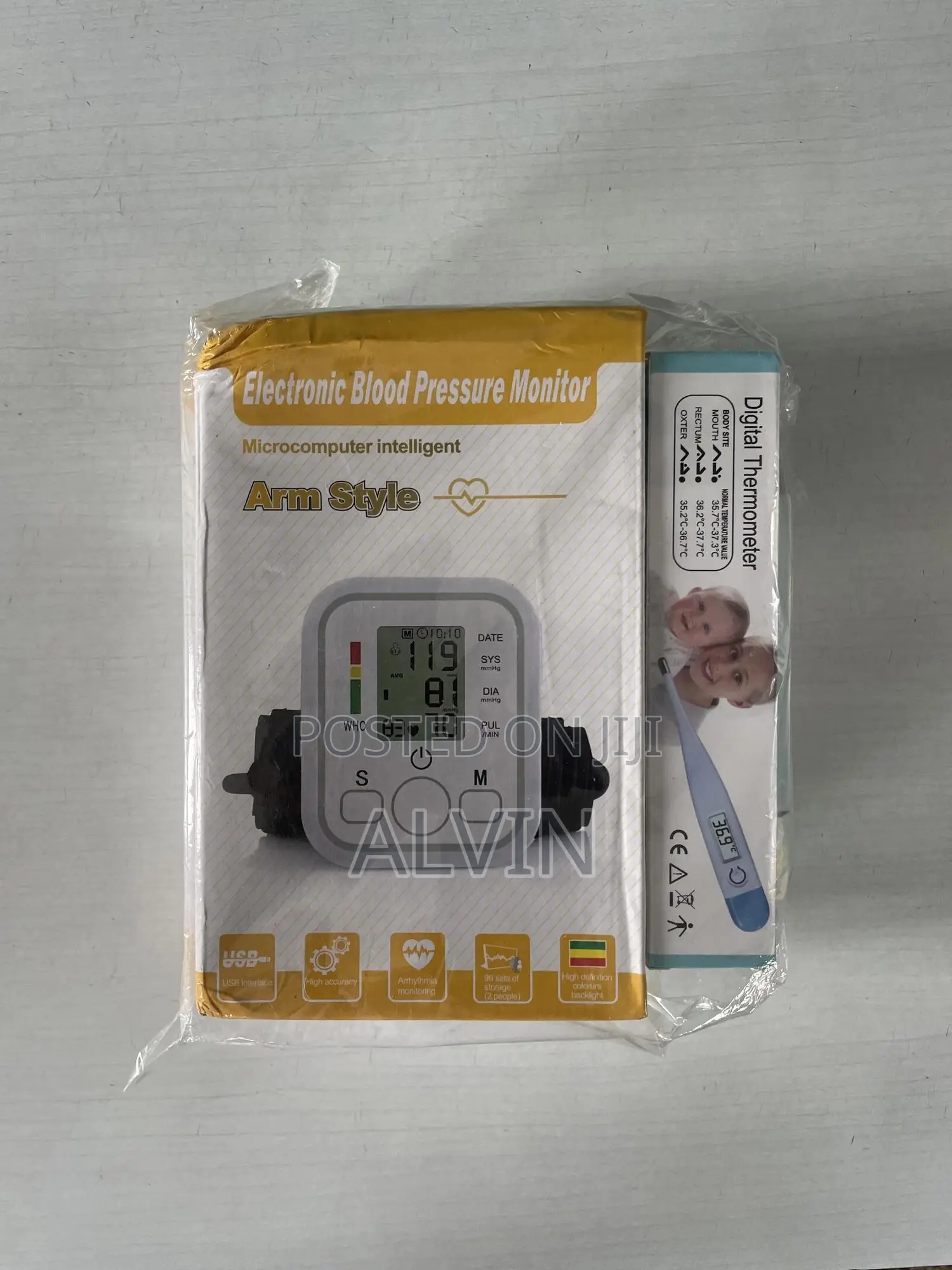 3 In 1 Set. Blood Pressure Machine , Pulse Oximeter Thermometer
