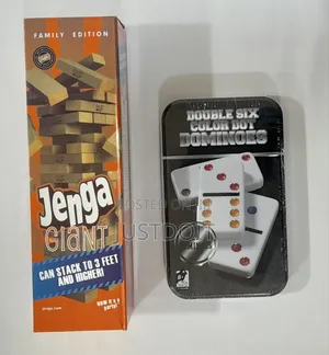 Jenga + Dominoes Game Package