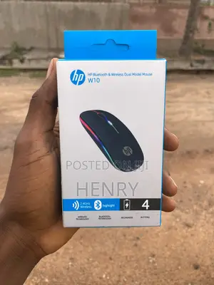Hp W10 Slim Rechargeable Mouse With RGB Lighting