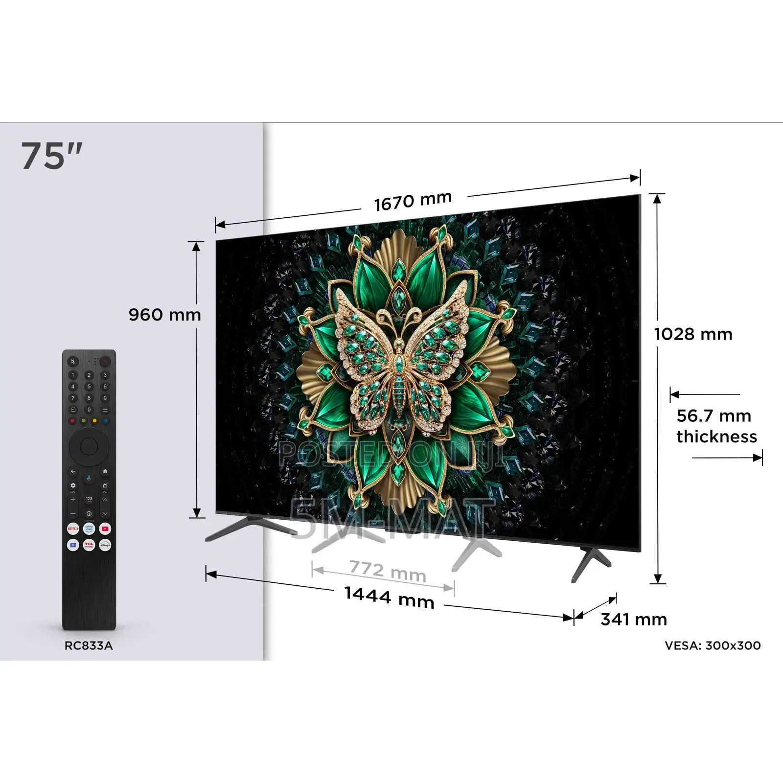 75 Qled TCL 75c6k Qd-Mini Led Google Tv