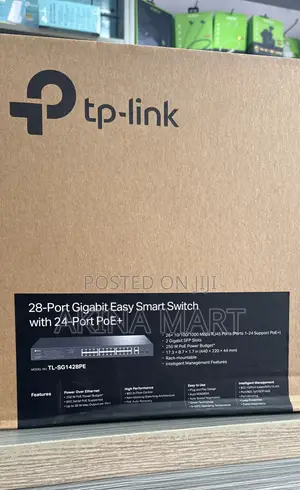 28-Port Gigabit Easy Smart Switch With 24-Port Poe+ Switch Tl-Sg1428pe