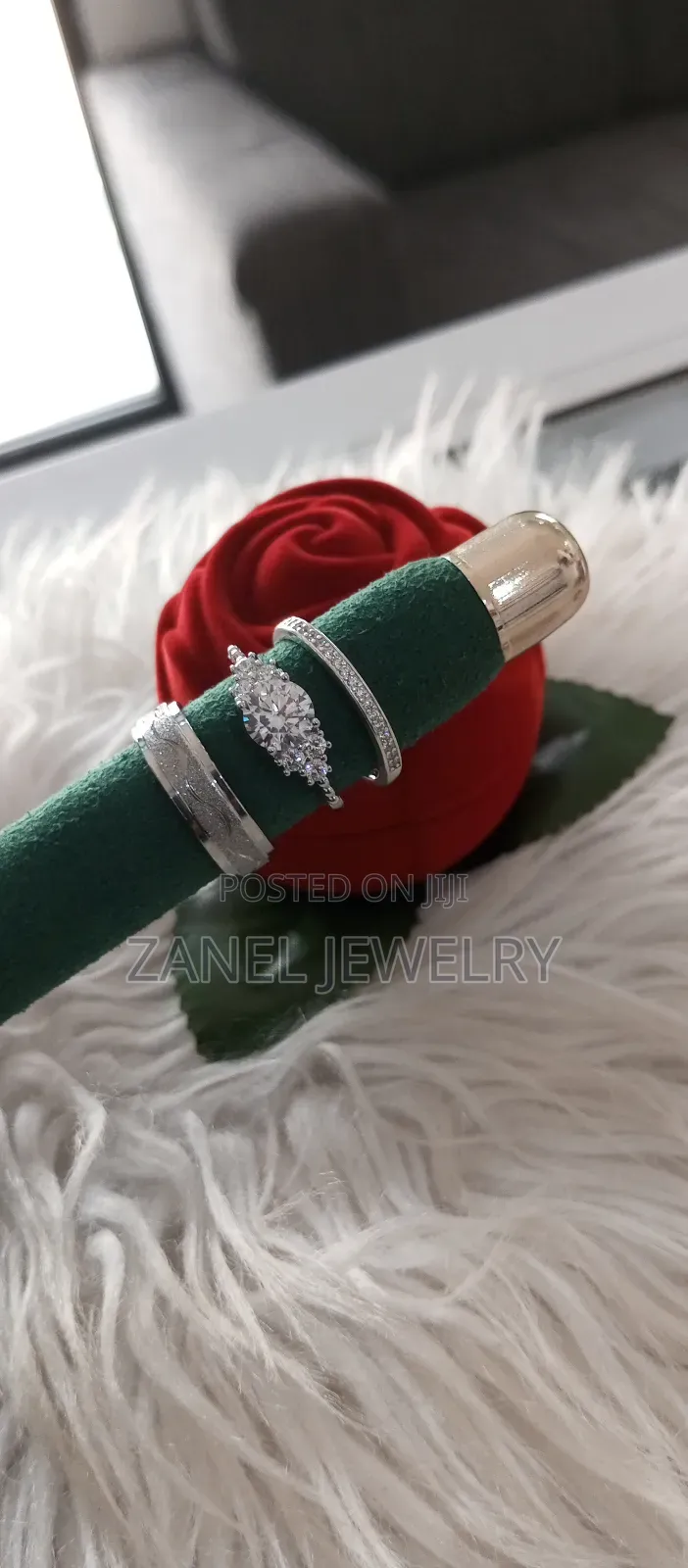 Pure Sterling Silver Couple Bands(Male Band Included)