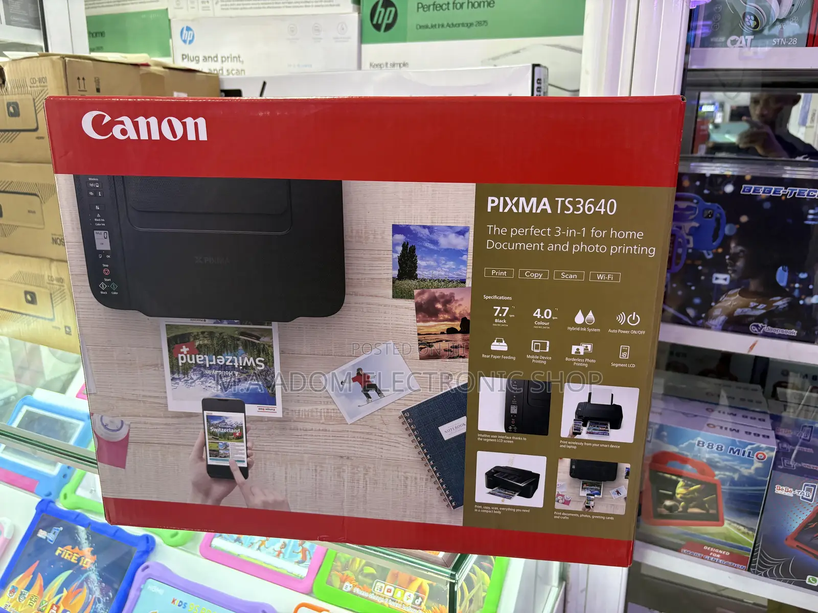 Original Canon Ts3640 Wireless Copy Print Scan Printer