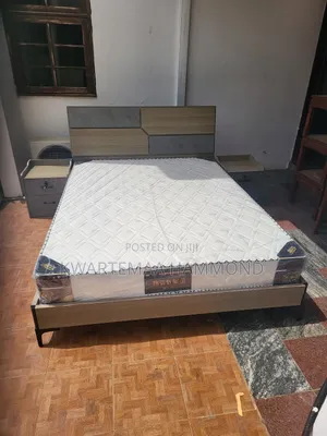 Double Bed With Bedside Cupboards and Orthopedic Mattress ( Imported)