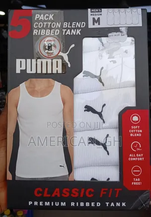 Puma Classic Fit Tank, 5 Pieces