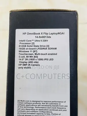 New Laptop HP OmniBook X Flip 14" 16GB Intel Core Ultra 5 SSD 512GB