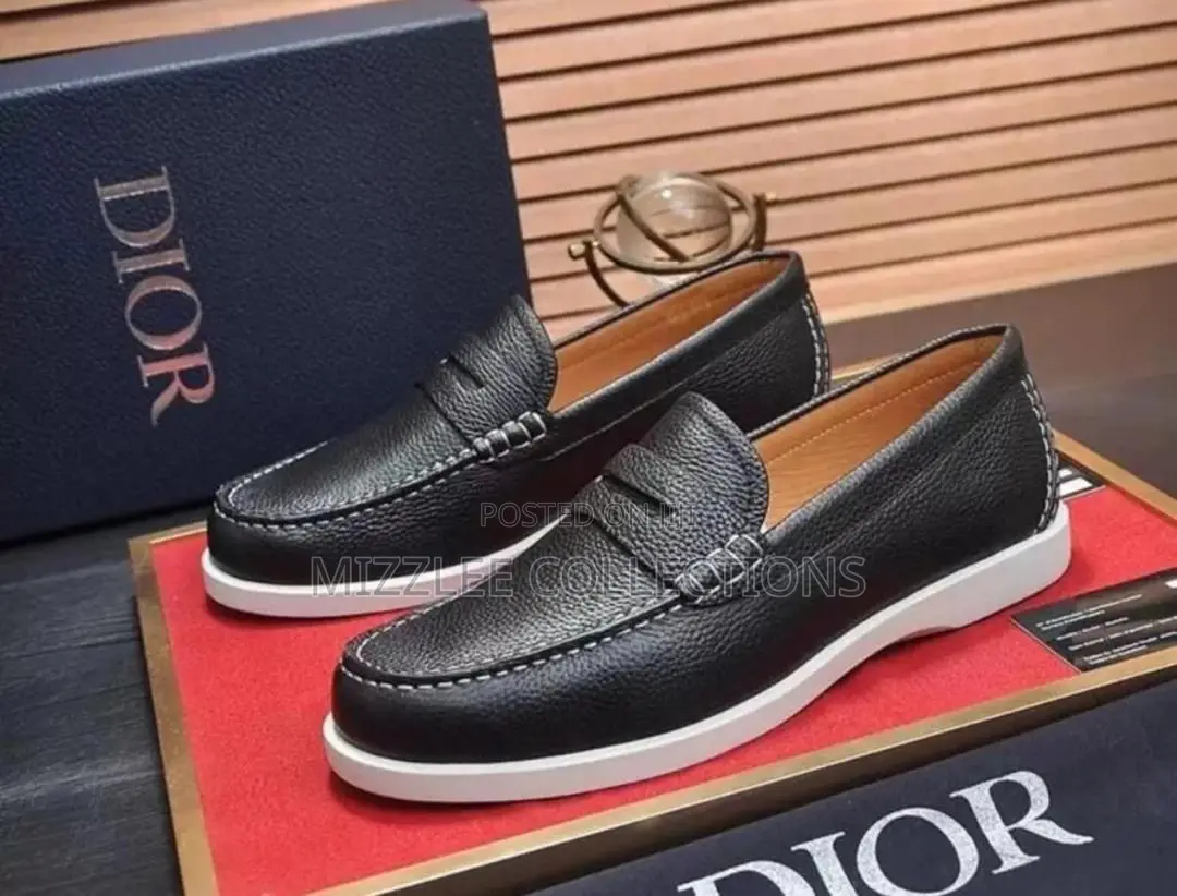 Quality Dior Black Leather Loafers in 40-45