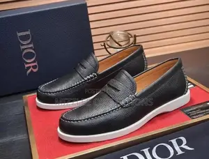 Quality Dior Black Leather Loafers in 40-45