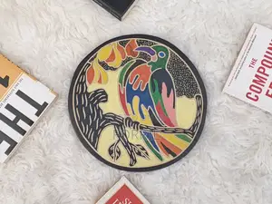 Rainbow Perch Wall Art, Handmade Carving, Wall Decor