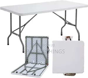 Foldable White Table (8 Seater)