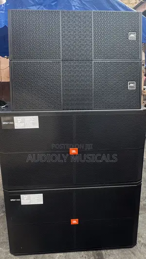 Pair of Double Bass Speaker (Jbl) and Pair of Line Arrays