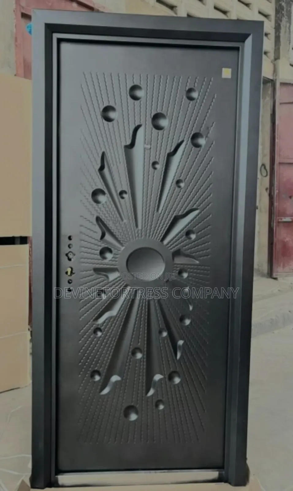 Black Steel Sed Quality Affordable Security Door