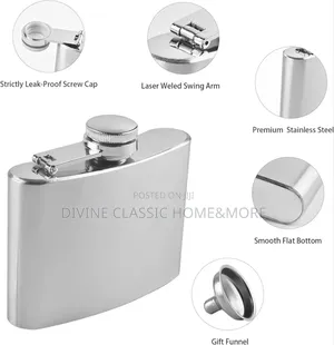Cilio Stainless Steel Hip Flask (4 Oz)