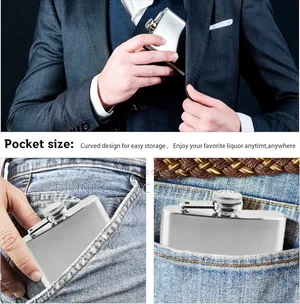 Cilio Stainless Steel Hip Flask (4 Oz)