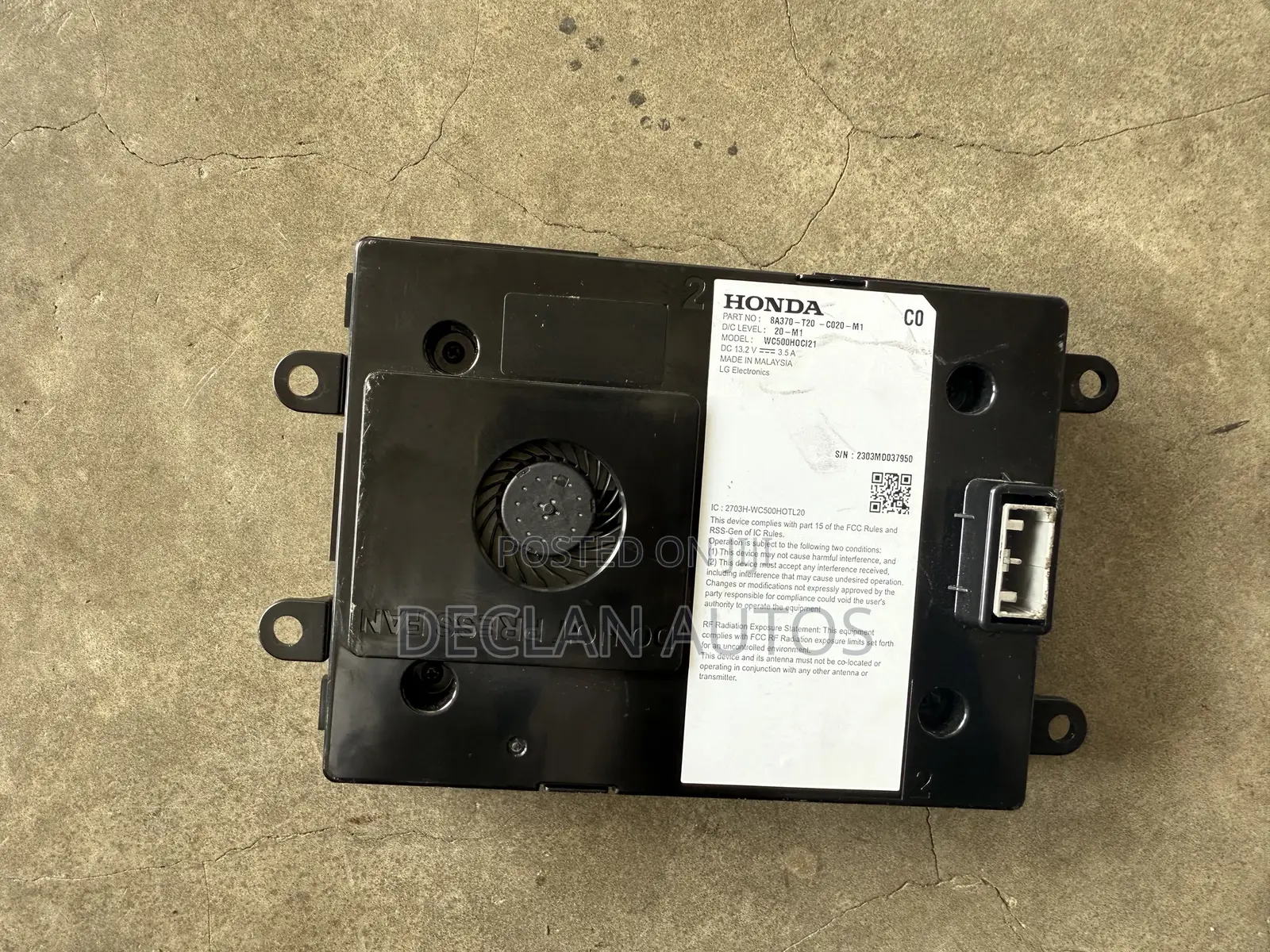 Wireless Charger Pad Control Module Honda Accord Civic Cr-v Hr-v 2023