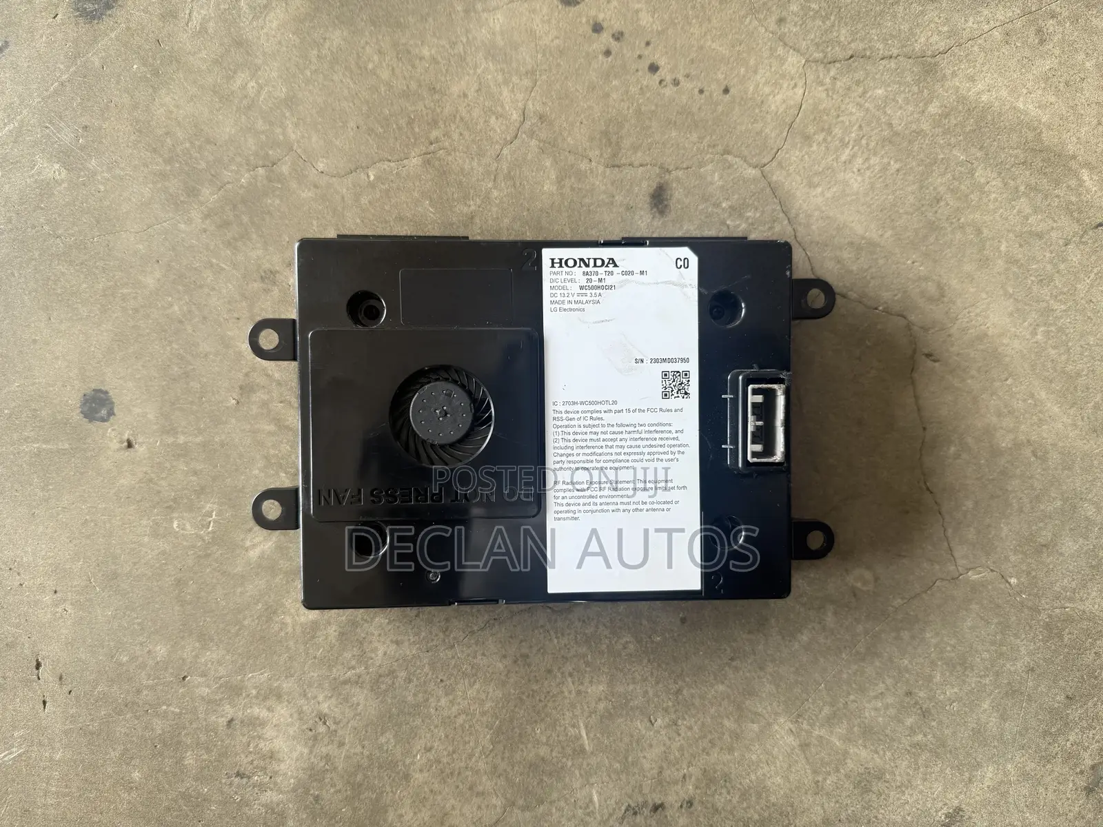 Wireless Charger Pad Control Module Honda Accord Civic Cr-v Hr-v 2023