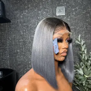 10 Inches Gray Color Vietnamese SDD Bone Straight With 5x5 Closure
