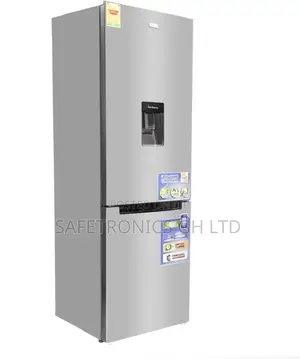 Nasco Brand New 307l Dispenser Grey 2 Doors Bottom Mount Fridge