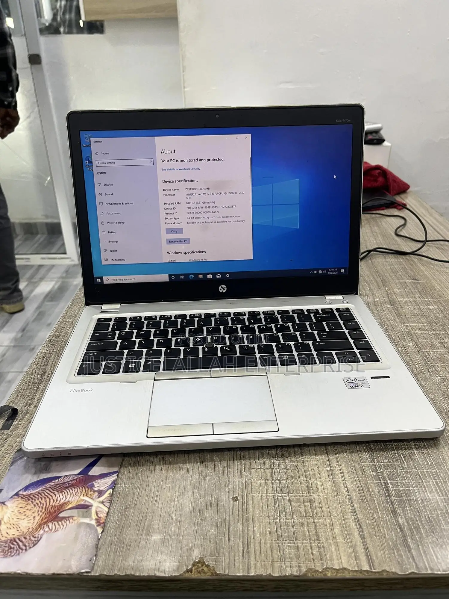 Laptop HP EliteBook Folio 9470M 8GB Intel Core I5 HDD 500GB