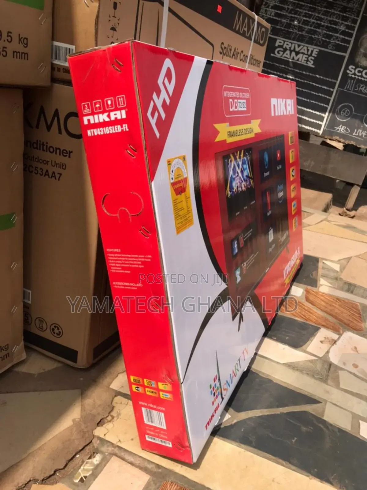 Flameless Design Nikai Fhd 43inch Smart Tv With Wifi