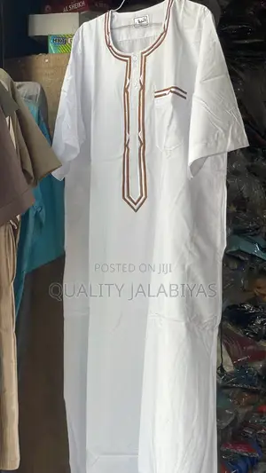 Shortsleeved White Jalabiya