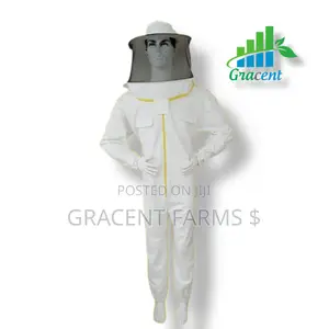 2-Zipper Off-White Cowboy Style Beekeepers' Jumpsuit