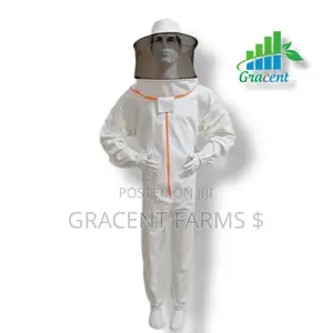 2-Zipper Off-White Cowboy Style Beekeepers' Jumpsuit