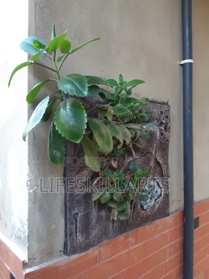 Decorated Flowerpot on Wall
