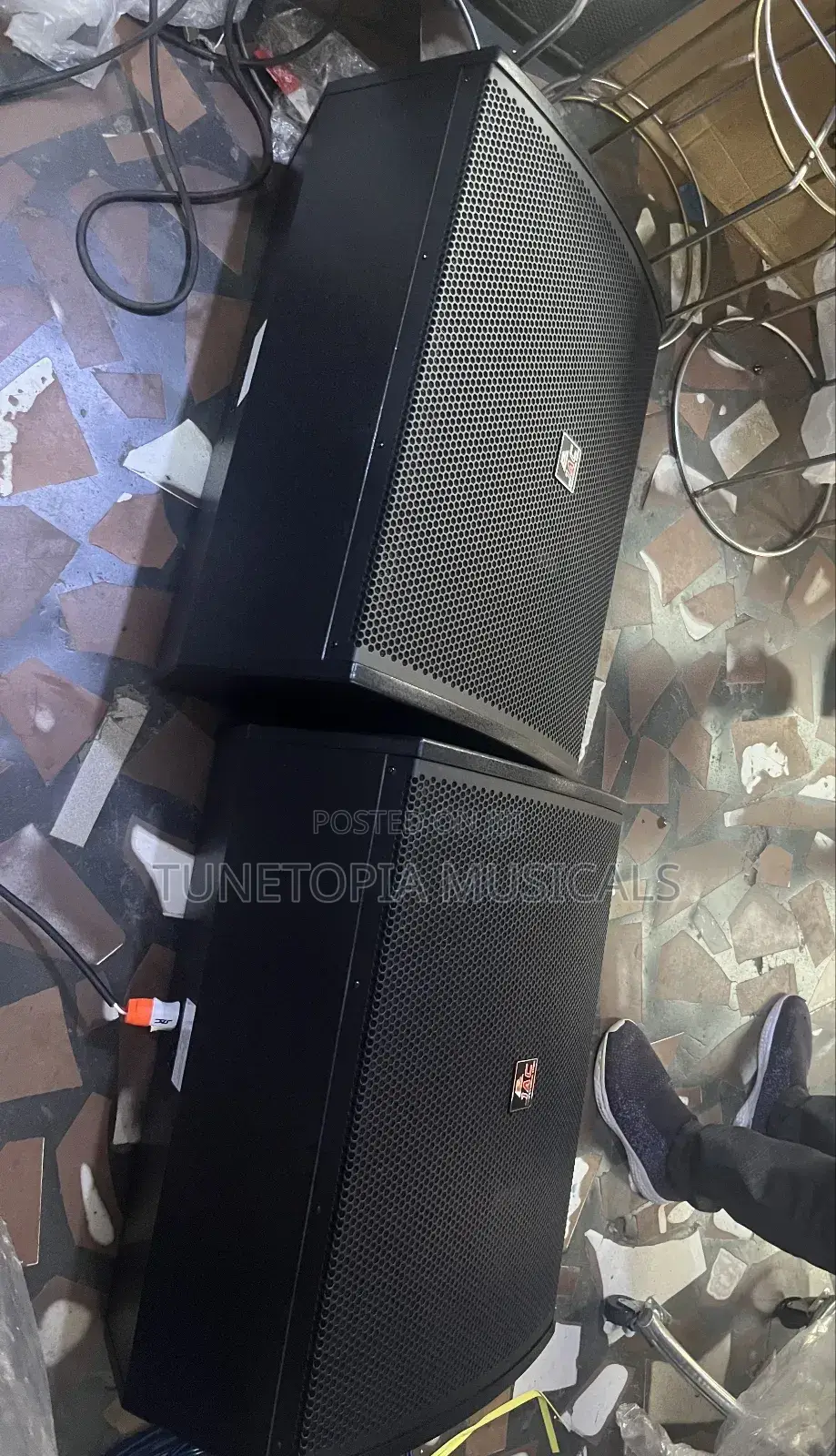 Jac 15-inch Professional Stage Monitor Speakers.