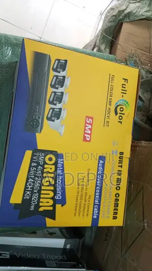 Full Color 4 Channel 5mp Hdcvi CCTV Camera Kit + Build in Mic