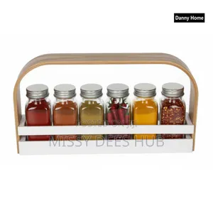 6 Jar Spice Rack With Spices