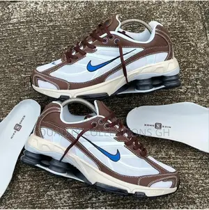 Nike Shox Brown and White