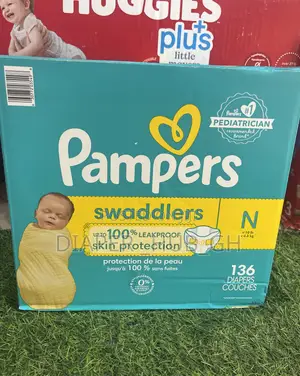 Pampers Swaddlers Baby Diapers Size Newborn, 136 Count