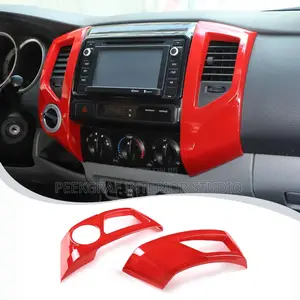 2012-2015 Toyota Tacoma Ac Vent Trim Panel Covers (Red Color)