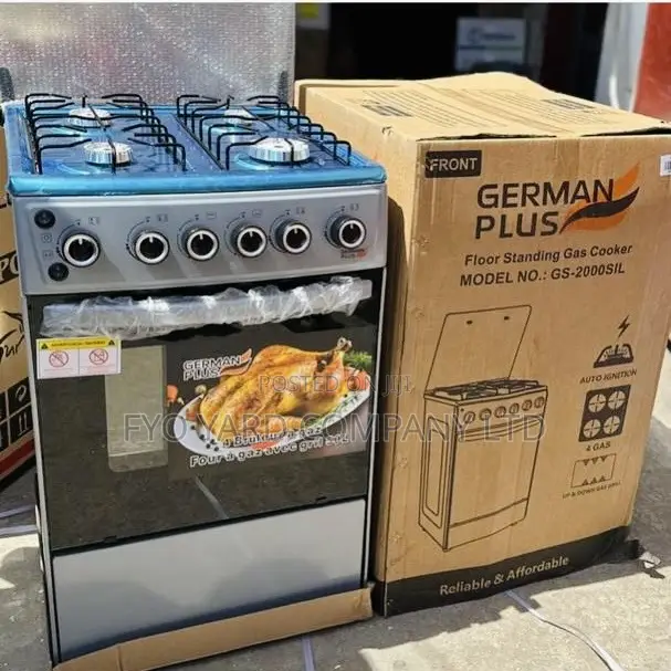 New Inbox German Plus 4 Burner Oven and Grill Gas Cooker Auto Ignition