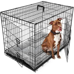 Strong Large Foldable Metallic Dog Cage