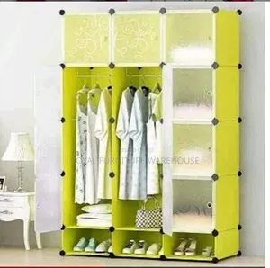 12 Cubes Plastic Wardrobe With Shoes Storage Beneath