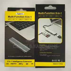 6 in 1 Type C, Sd, Hdmi, Usb, Pd 60w Docking Station Hub