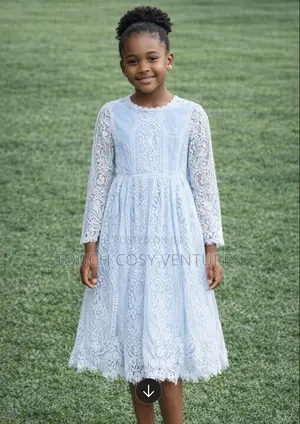 Elegant Fashionable Sea Blue Princess Dress