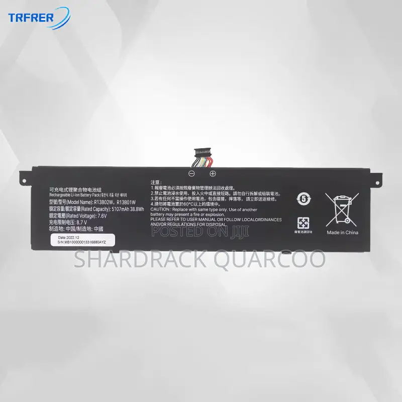 R13b02w Laptop Battery For Xiaomi Mi Air 13.3" Series Tablet Pc 40wh