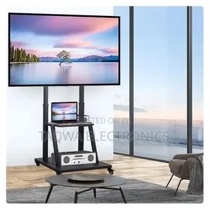 Best Viewing Adjustable Mobile Tv Trolley 32-75 Inch