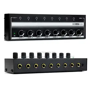 8 Channels Headphone Amplifier (Ha800) With Power Adapter