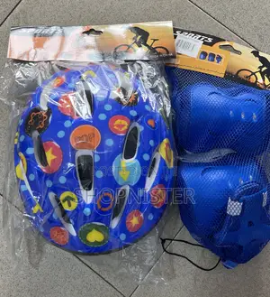 Kids Helmet, Arm and Knee Support Gears Blue
