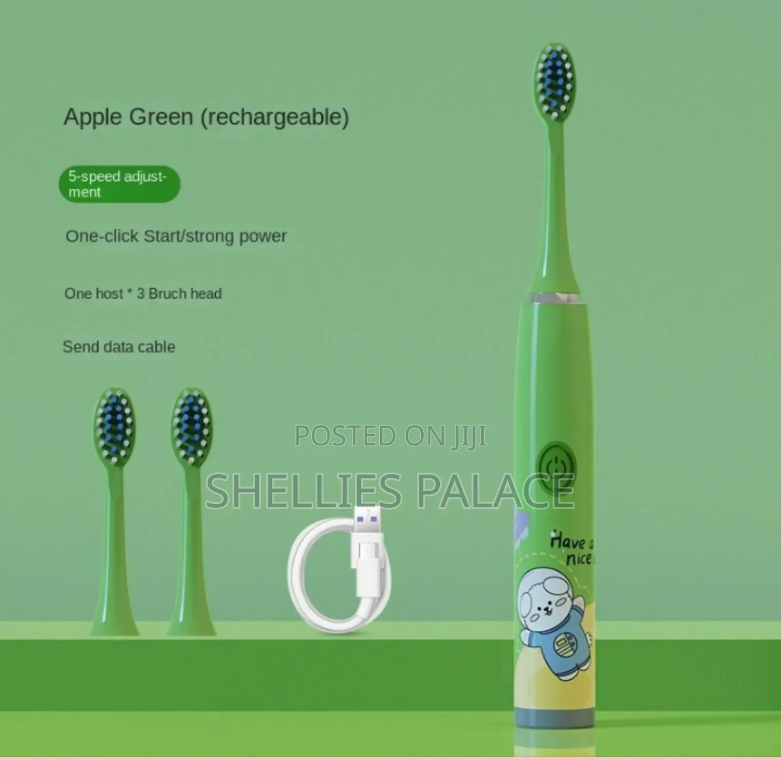 Children's Electric Toothbrush USB Sonic Boys Girls Cartoon