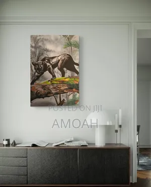 Jaguar Portrait Luminous Painting Art 63 X 92cm