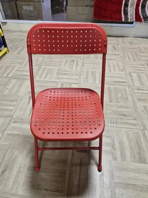 Red Plastic Folding Chair